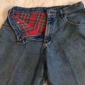 L.L.BEAN FLANNEL-LINED JEANS MADE IN U.S.A